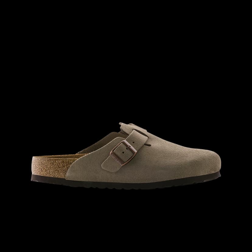 Birkenstock Birkenstock Boston Soft Footbed Suede Taupe