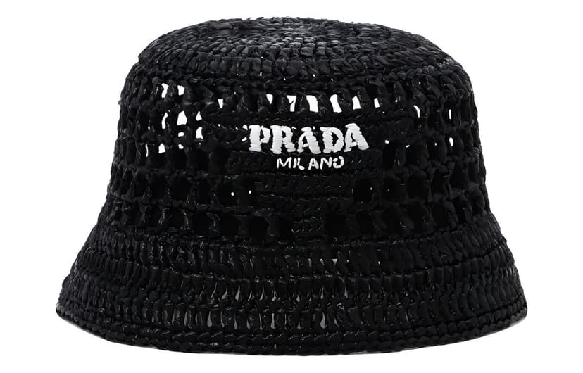 Prada Prada Raffia Bucket Hat