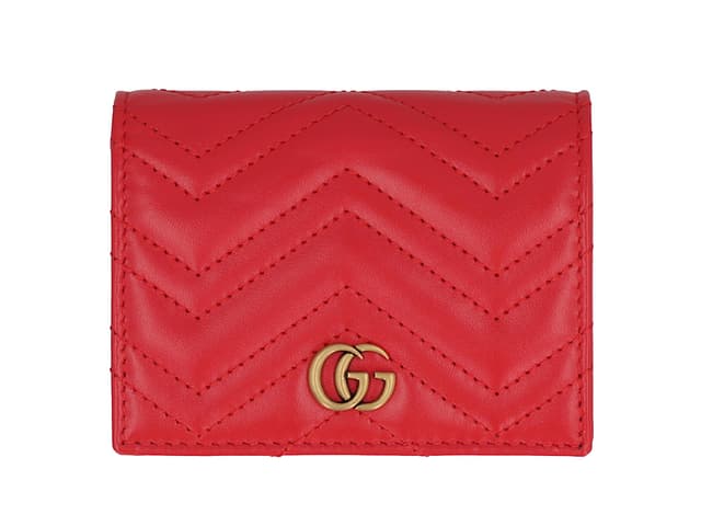Gucci Gucci Gg Marmont Quilted Leather Card Holderred Calf 100 - view 1