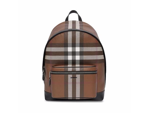 Burberry Burberry Burberry Check Coated Fabric Backpackmixed Colours 75 Tpu 25 Co - view 1