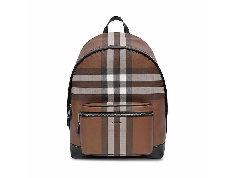 Burberry Burberry Burberry Check Coated Fabric Backpackmixed Colours 75 Tpu 25 Co