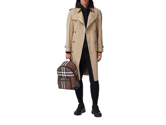Burberry Burberry Burberry Check Coated Fabric Backpackmixed Colours 75 Tpu 25 Co - view 2