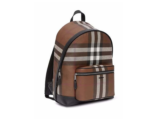 Burberry Burberry Burberry Check Coated Fabric Backpackmixed Colours 75 Tpu 25 Co - view 4