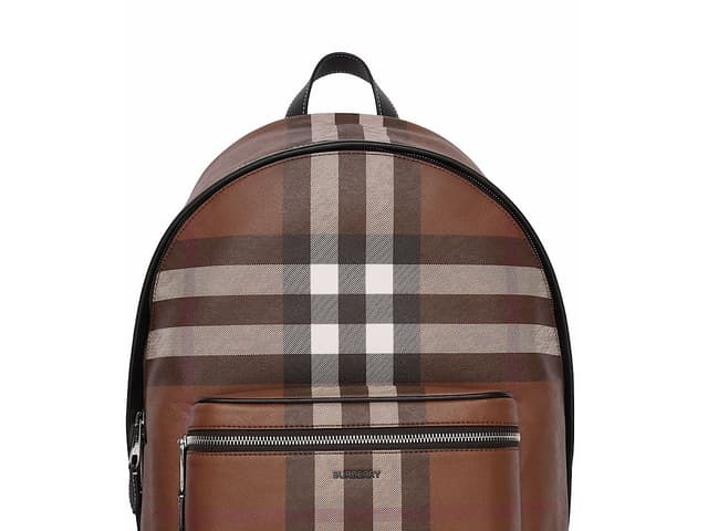 Burberry Burberry Burberry Check Coated Fabric Backpackmixed Colours 75 Tpu 25 Co - view 5