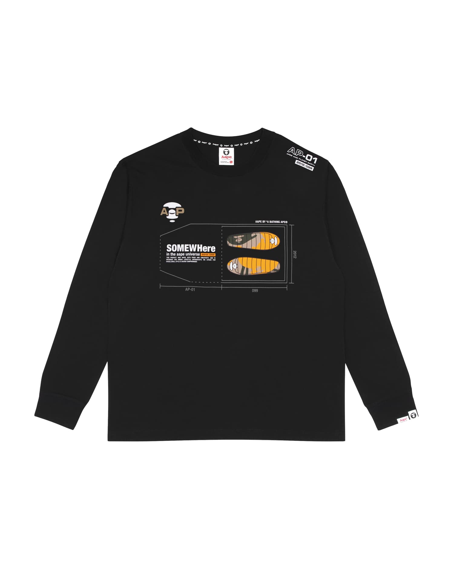 Aape Long Sleeve Tee Black