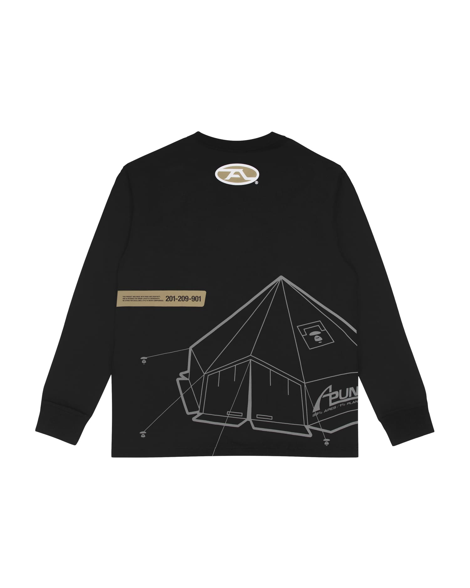 Aape Long Sleeve Tee Black