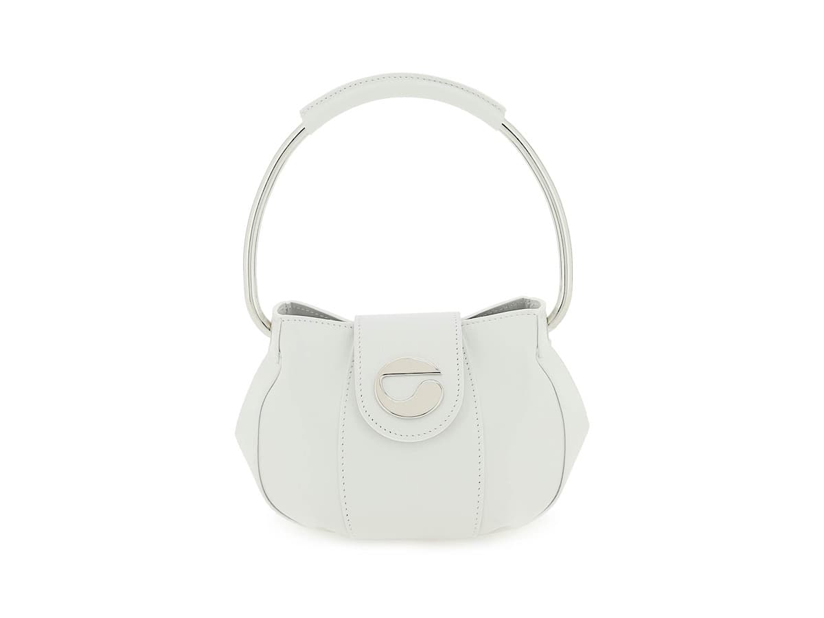 Coperni Ring Pouch Handbagwhite Calf Leather