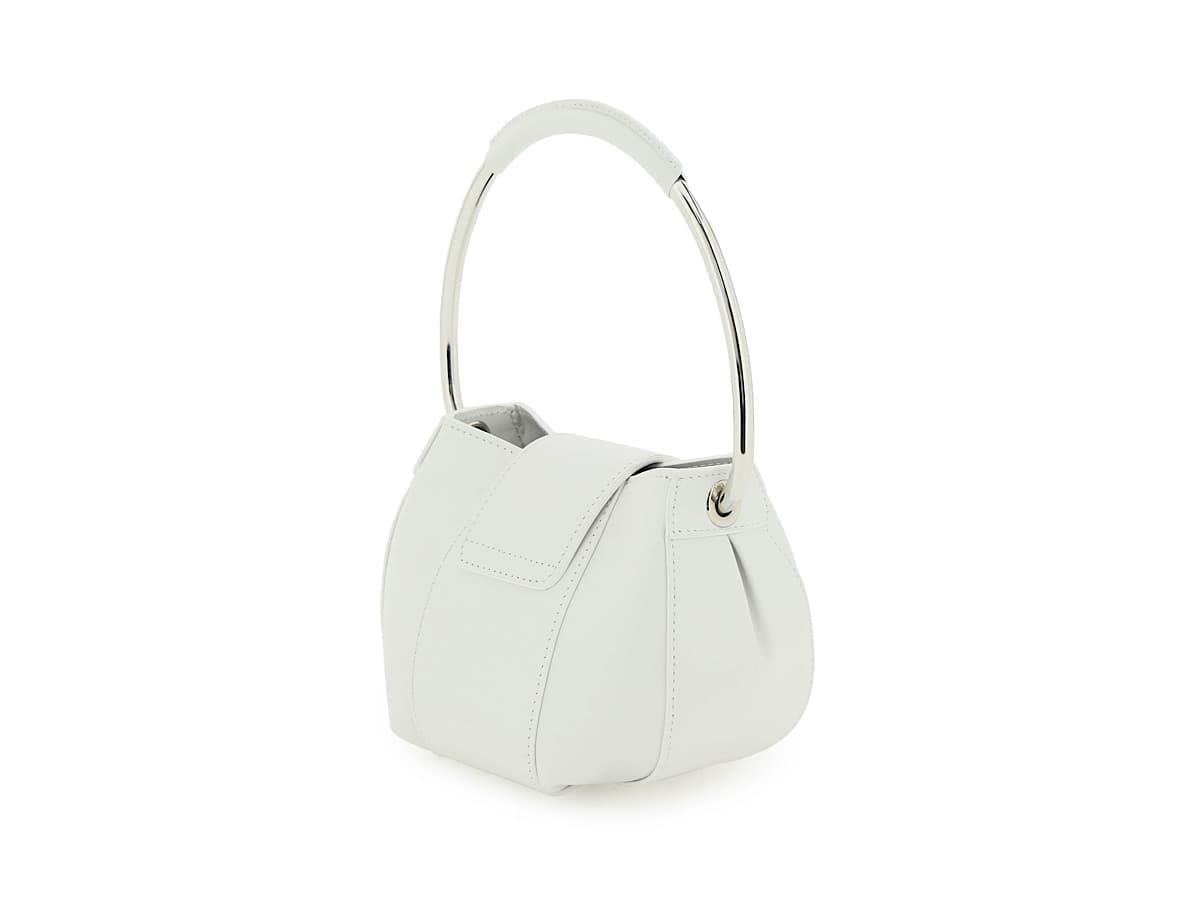 Coperni Ring Pouch Handbagwhite Calf Leather