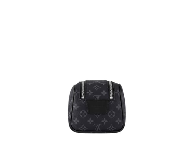 Louis Vuitton Louis Vuitton Dopp Kit Toilet Pouch In Monogram Eclipse Coated Canvas With Ruthenium-Colour Hardware Black - view 4
