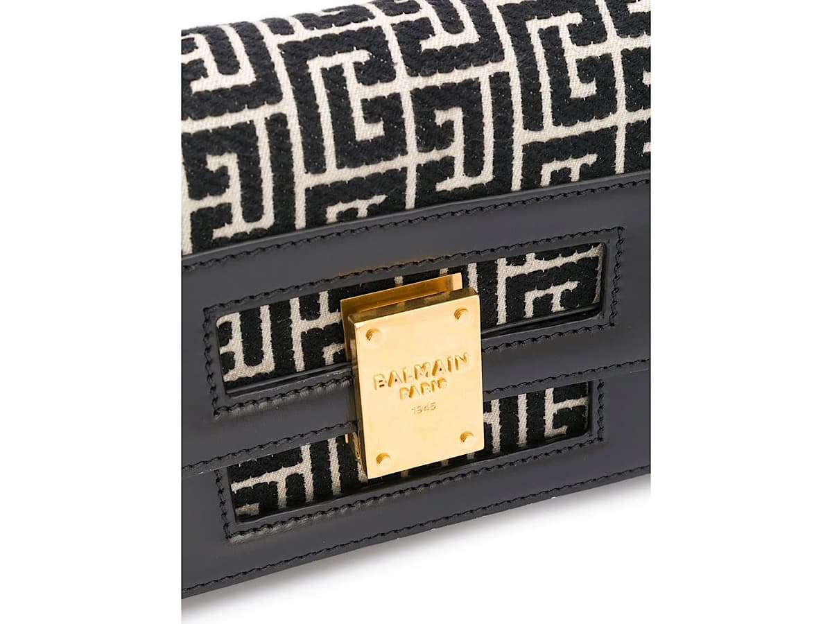 Balmain 1945 Mediummonogram Jacquardivoryblack 90every 10pl