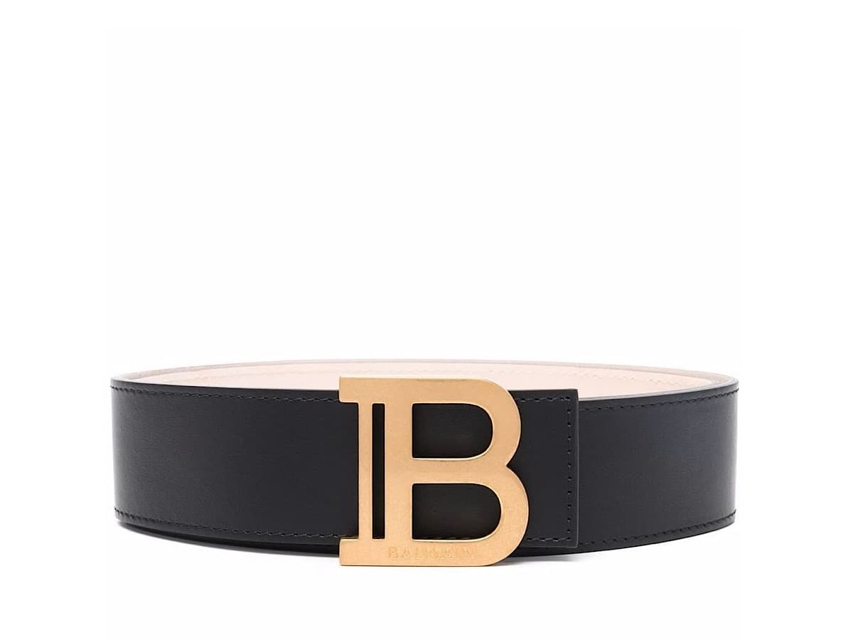 Balmain Bbelt 4cmcalfskinblack 10009