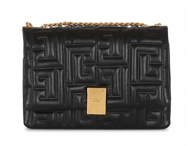 Balmain Balmain 1945 Soft Bag Mediumquilted Lambsk0pa 100lamb  Ovis Aries Aries - view 1