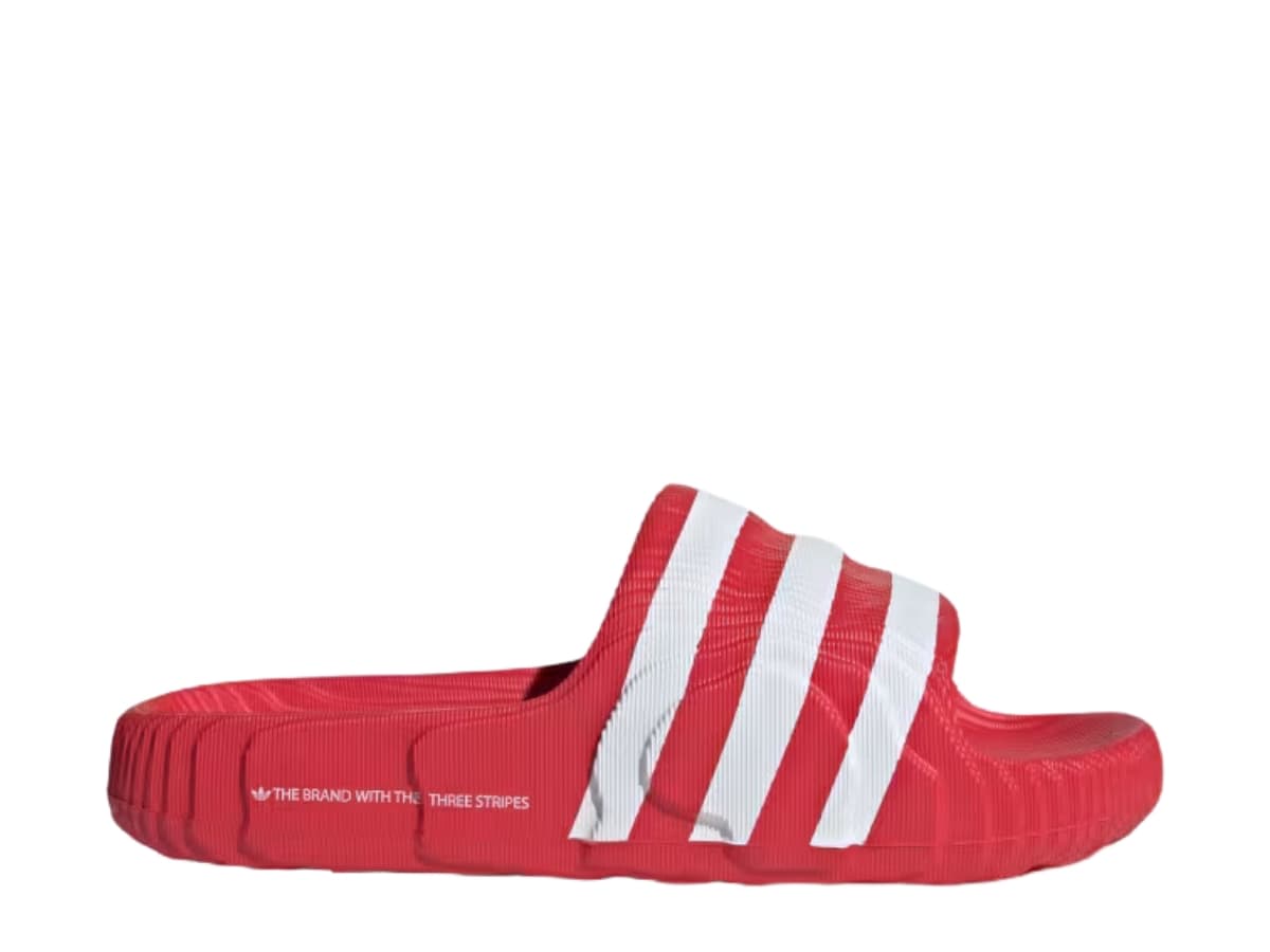 adidas Adilette 22 Slides Better Scarlet Cloud White