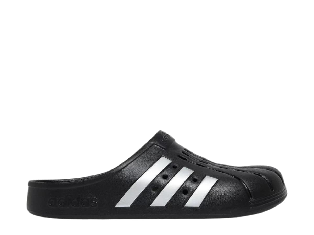 adidas Adilette Clog Black Silver