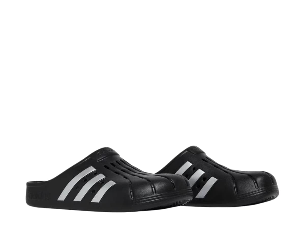 adidas Adilette Clog Black Silver