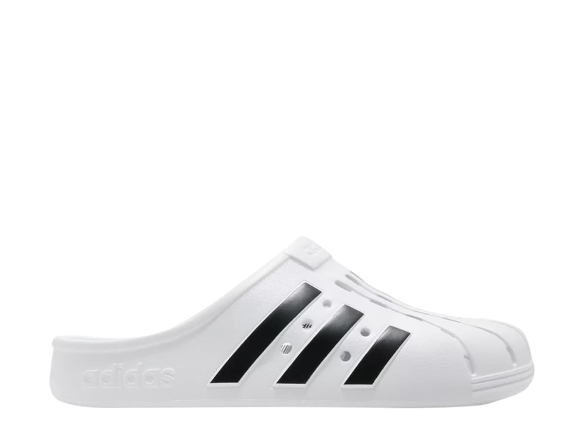 adidas Adilette Clog White Black