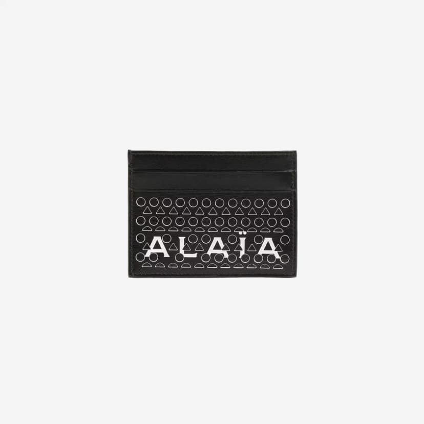 Alaia Alaia Openwork Logo Card Holder Black
