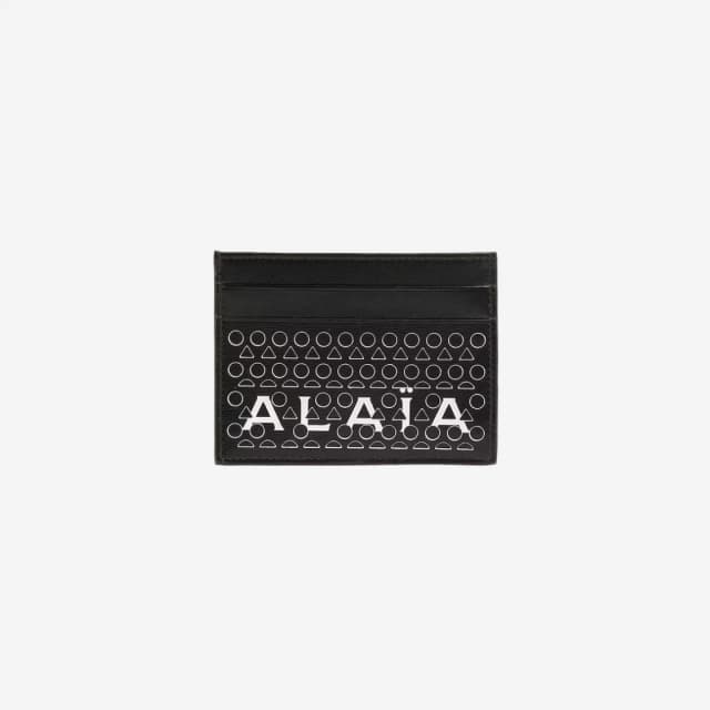 Alaia Alaia Openwork Logo Card Holder Black - view 2