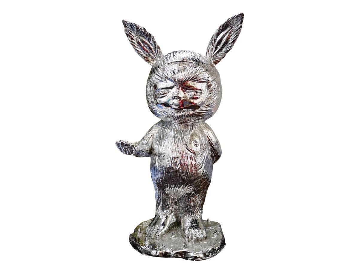 Alex Face Rabbit Chrome Sculpture