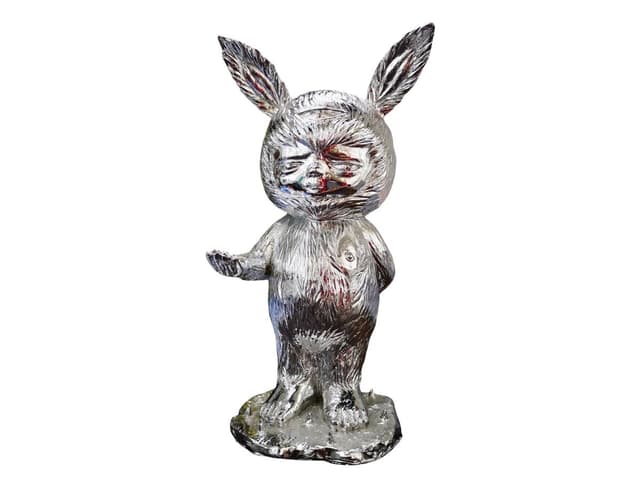 Alex Face Alex Face Rabbit Chrome Sculpture - view 1
