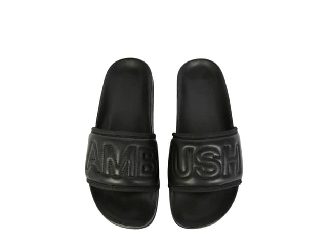 AMBUSH AMBUSH Leather Quilted Slides Black - view 2