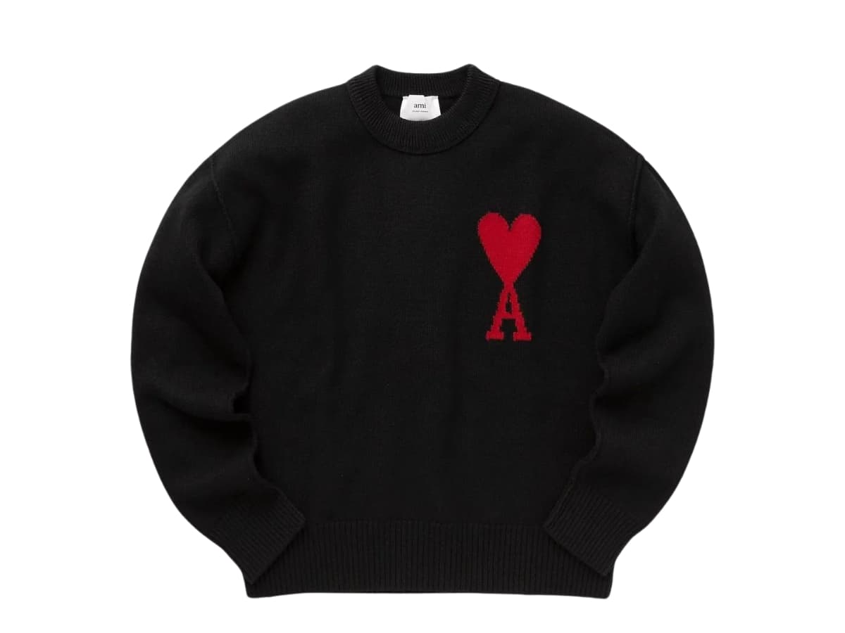 Ami Paris Sweater Black Red