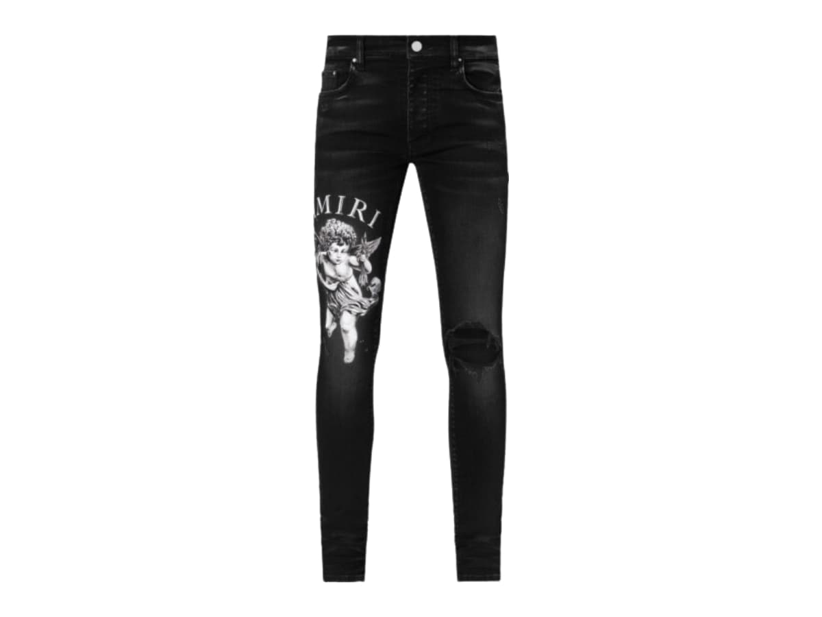 Amiri Aged Black Cherub Jeans