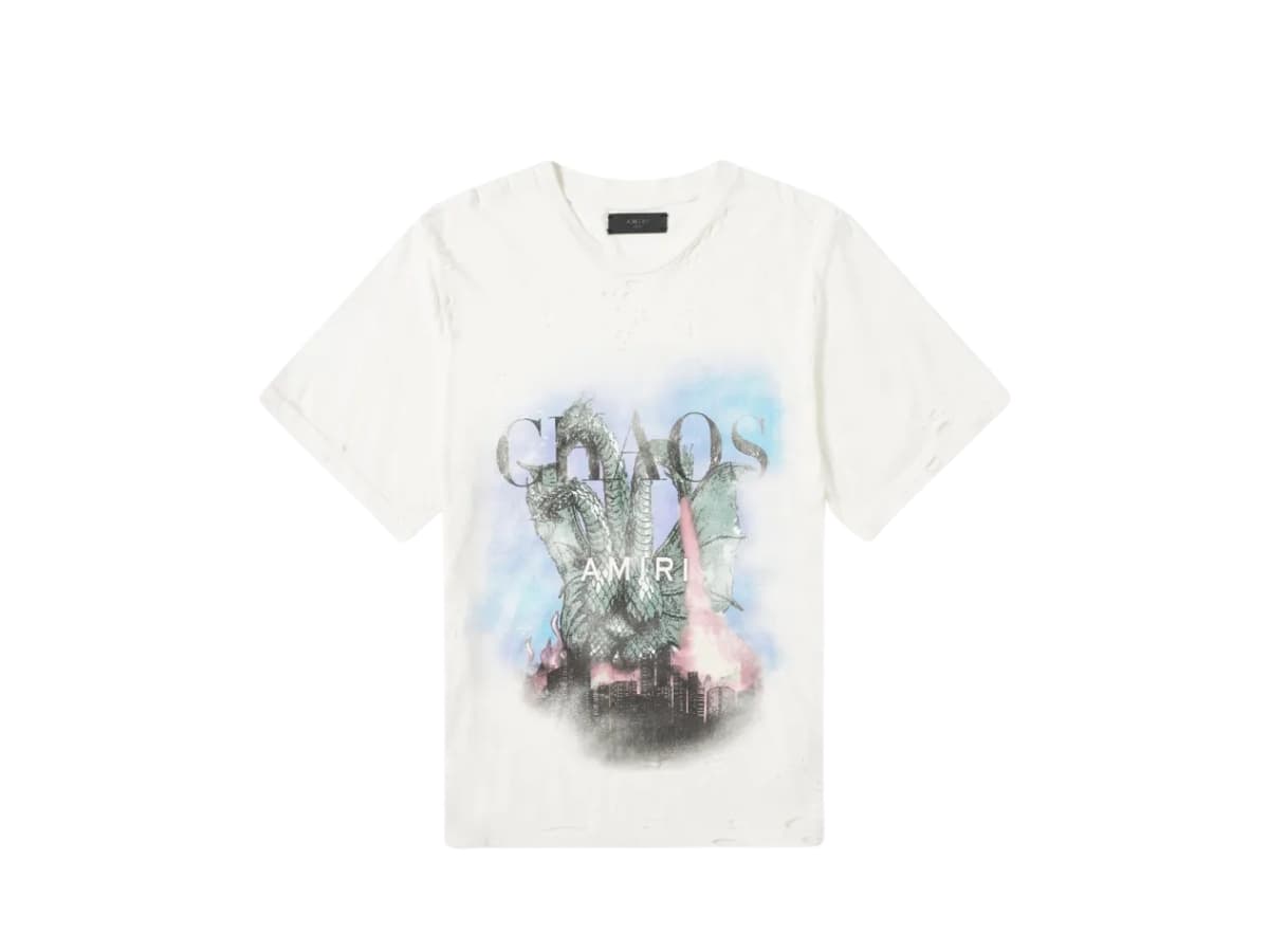 AMIRI City Dragon Tee Marshmallow