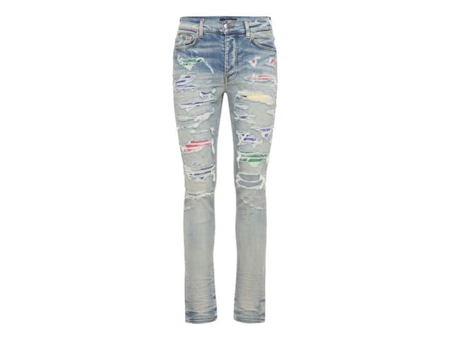 AMIRI AMIRI RAINBOW PATCH DENIM JEANS - view 1
