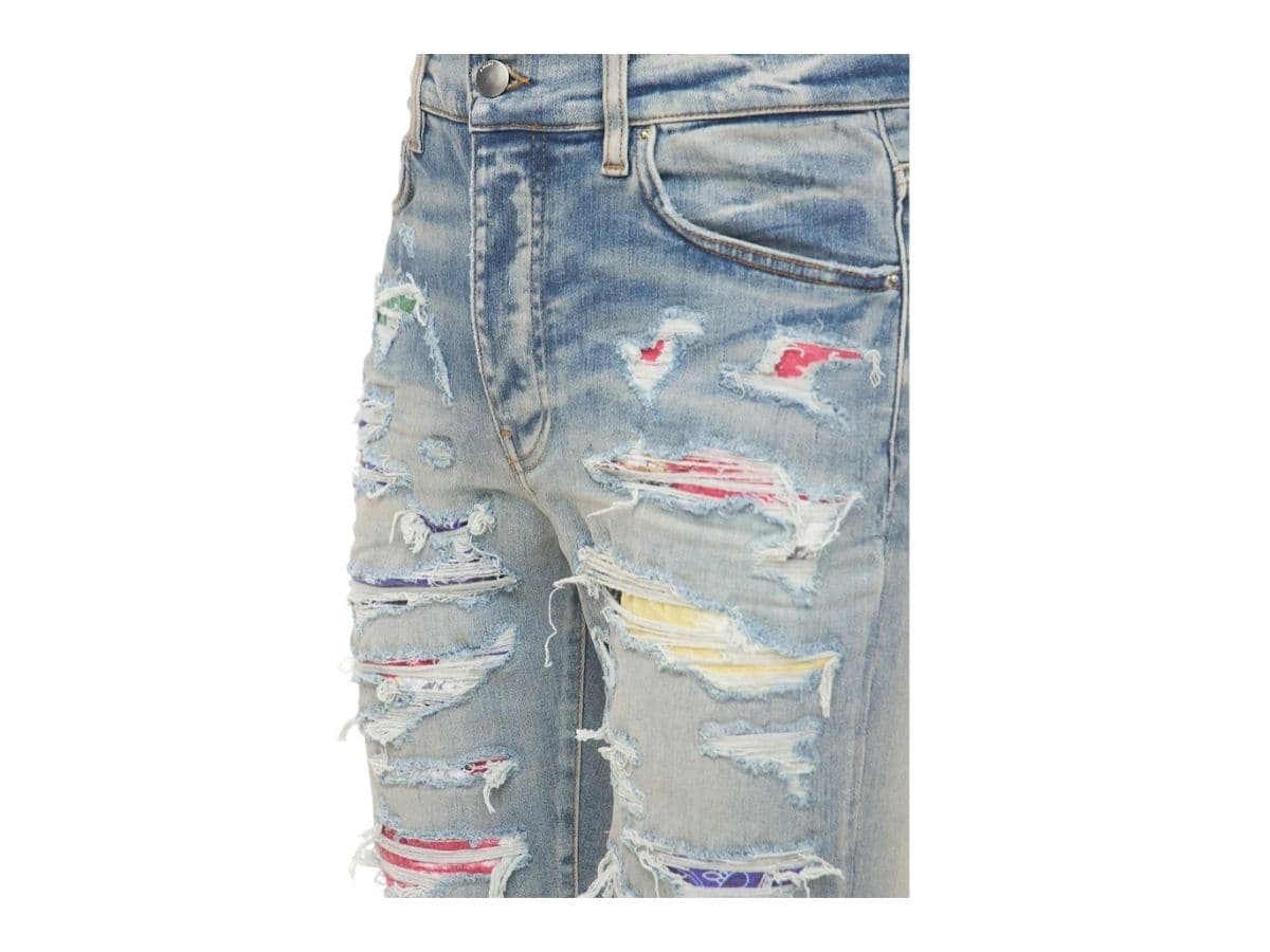 AMIRI RAINBOW PATCH DENIM JEANS