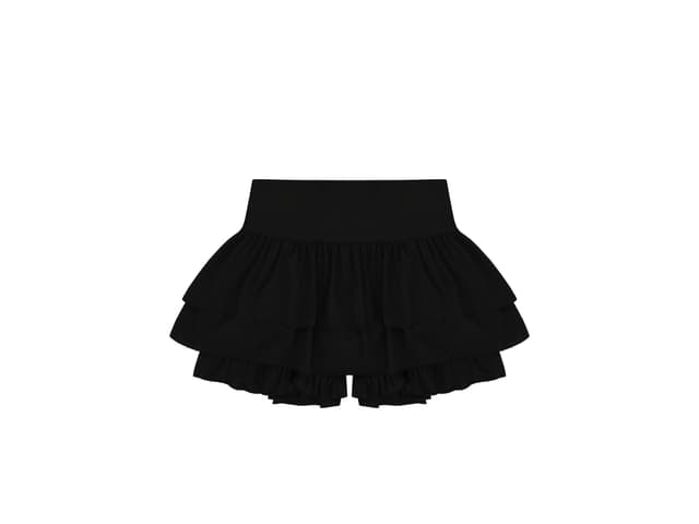 ANOETIC ANOETIC Frill Chiffon Skirt Black - view 1