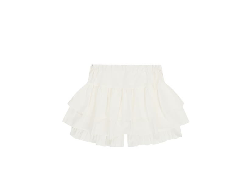 ANOETIC ANOETIC Frill Chiffon Skirt White
