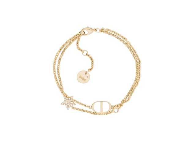 Luxe Limited Sale (ราคาพิเศษ 7,999 ใส่โค้ด LUXEDI) Dior Petit CD Double Bracelet In Gold-Finish Metal And White Crystals (Pre-owned) - view 1