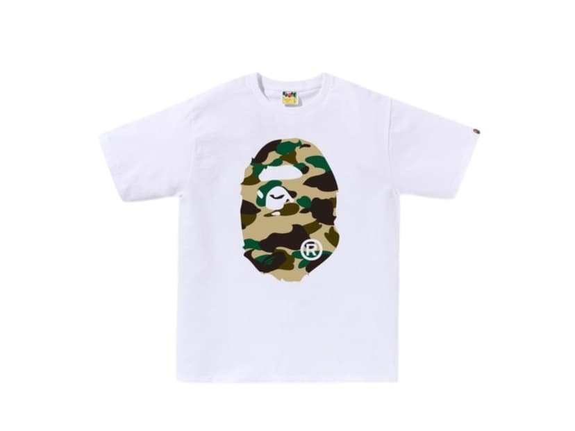 Bape Bape 1st Camo Big Ape Head Tee White