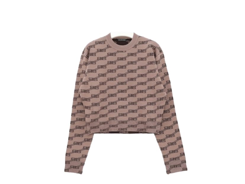 Balenciaga Balenciaga BB Monogram Sweater Beige