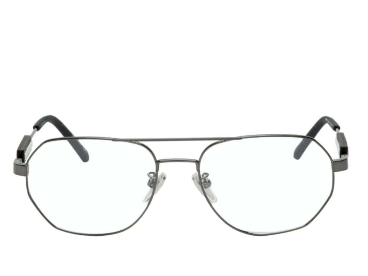 BALENCIAGA Gunmetal Aviator Glasses