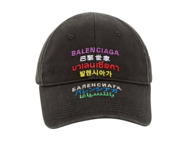Balenciaga balenciaga language cap black - view 1