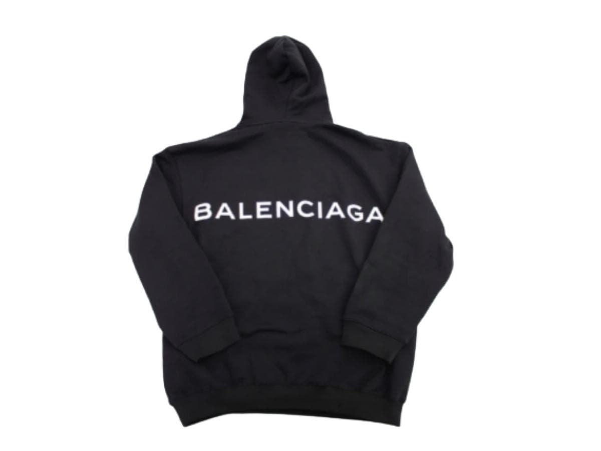 Balenciaga Logo Hoodie Black