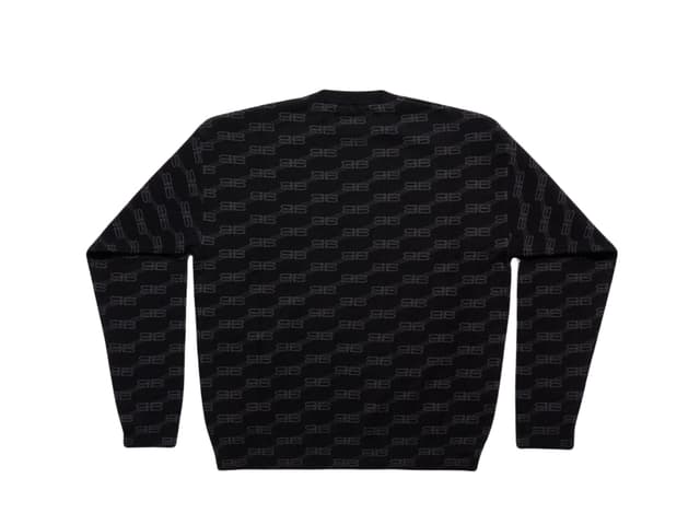 Balenciaga Balenciaga Monogram Sweater Black - view 2