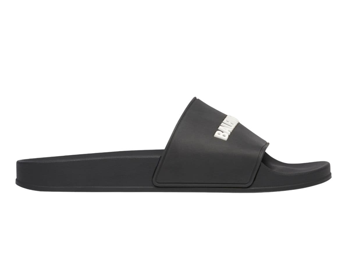 Balenciaga Pool Slides Black White