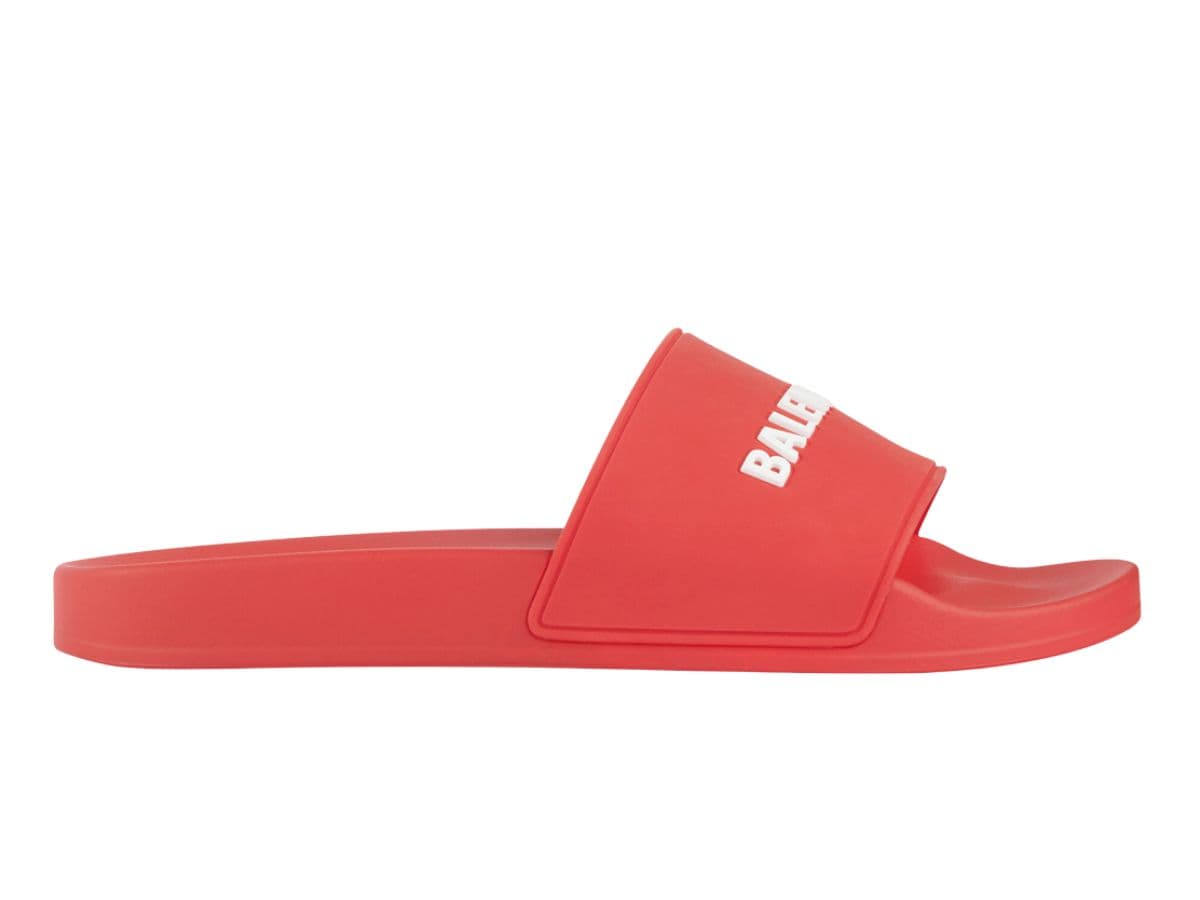 Balenciaga Pool Slides Red White