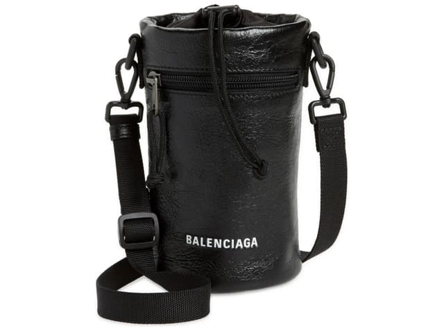 Balenciaga Balenciaga Weekend Bottle Holder Bag In Black Leather - view 1