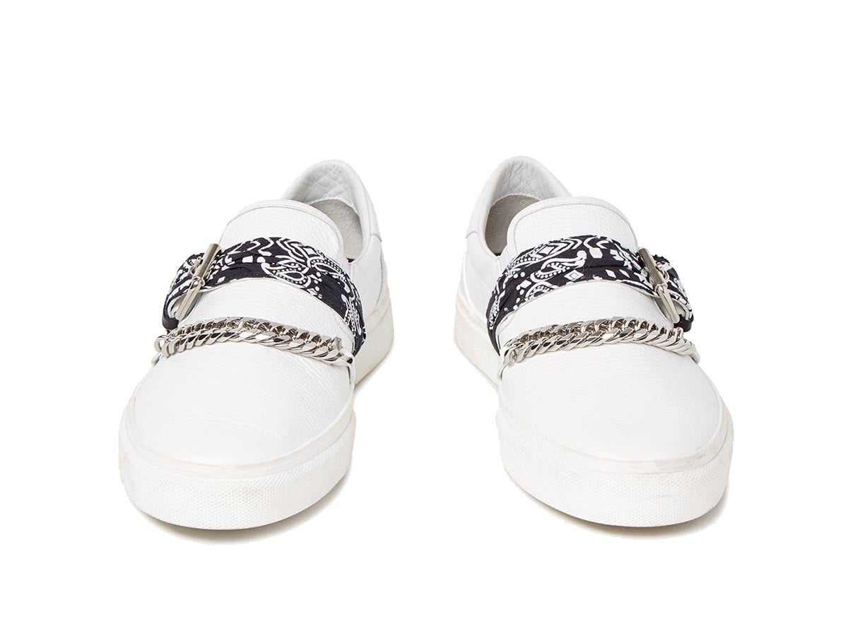 Amiri Bandana Chain Slip On White