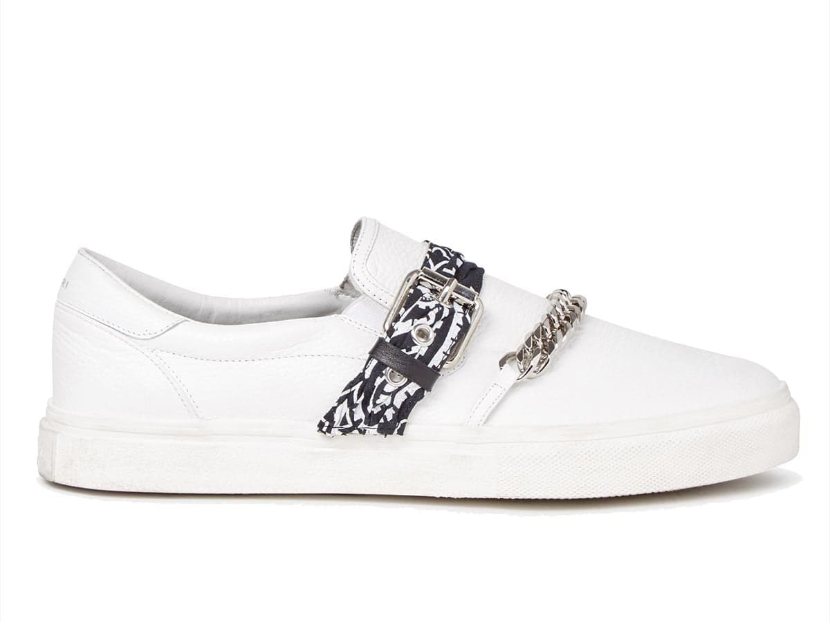 Amiri Bandana Chain Slip On White