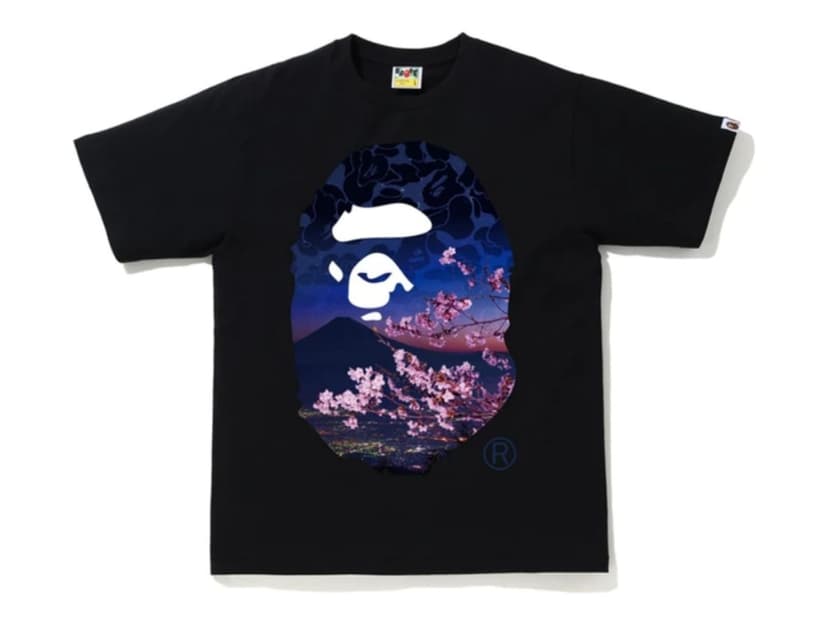 Bape BAPE Sakura Photo Ape Head Tee Black