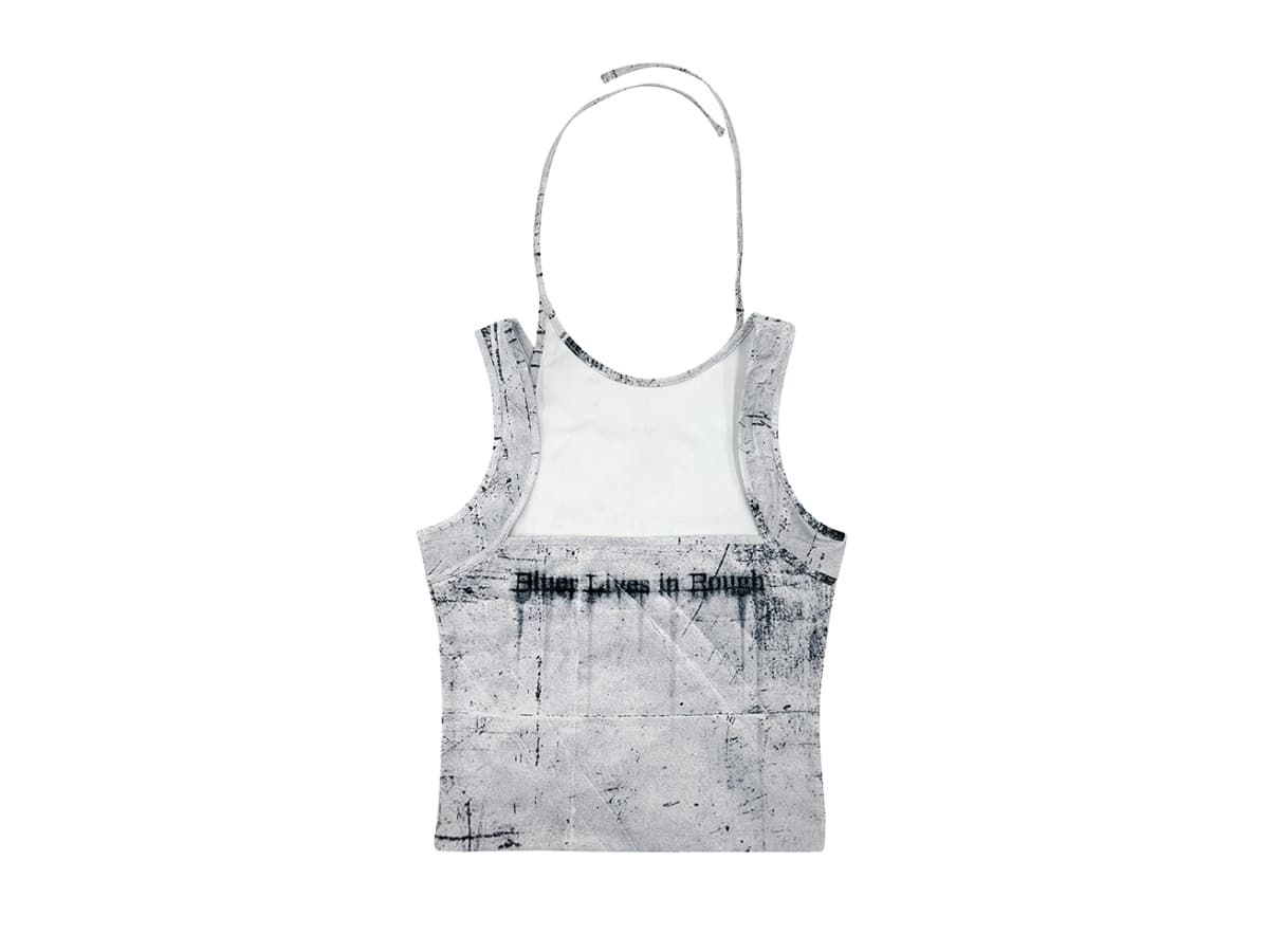 BLR Printed Sleeveless White