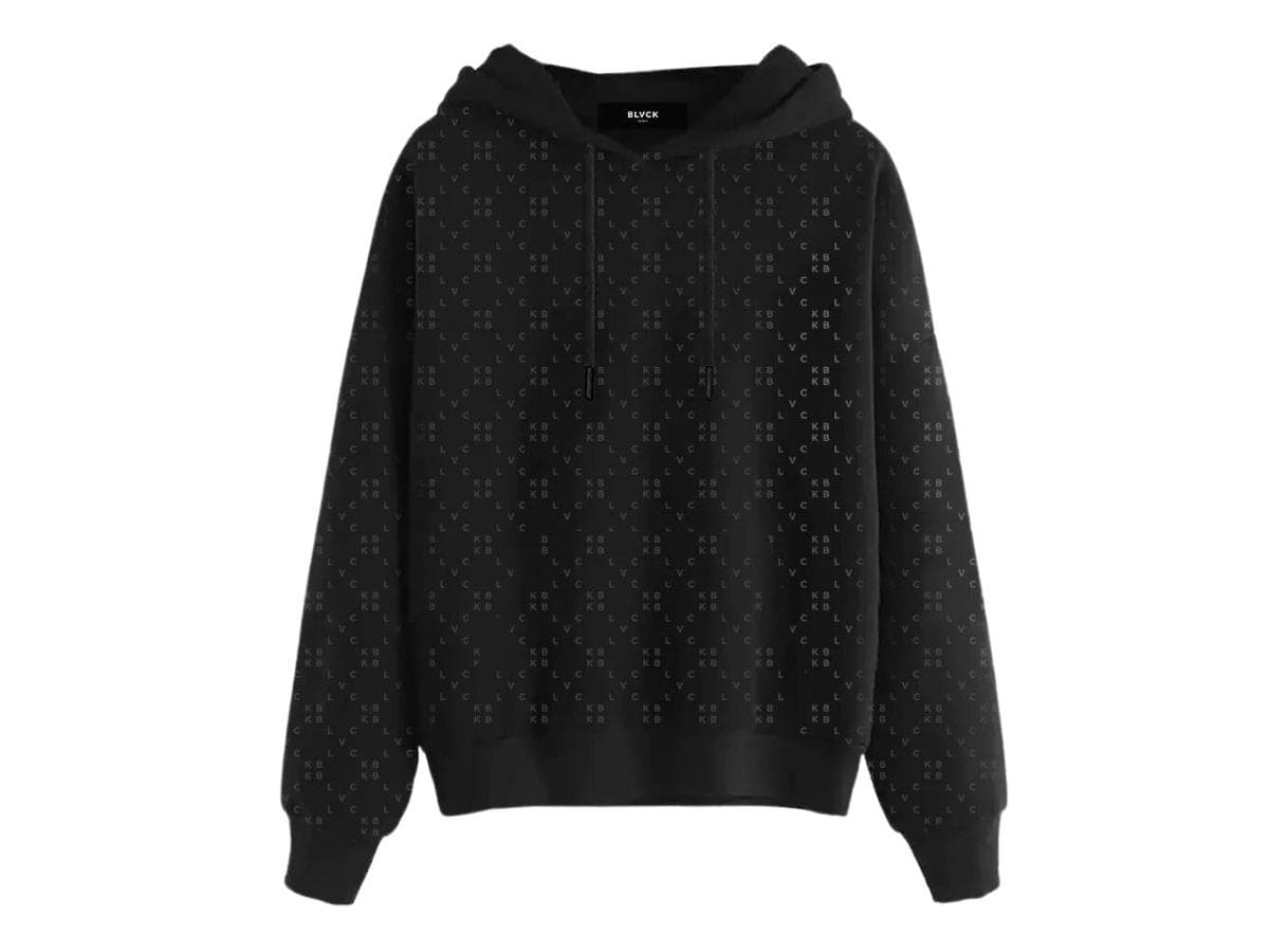 Blvck Monogram Hoodie Black