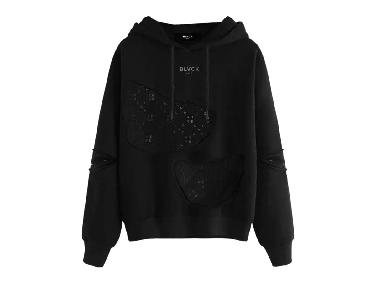 Blvck Monogram Torn Hoodie