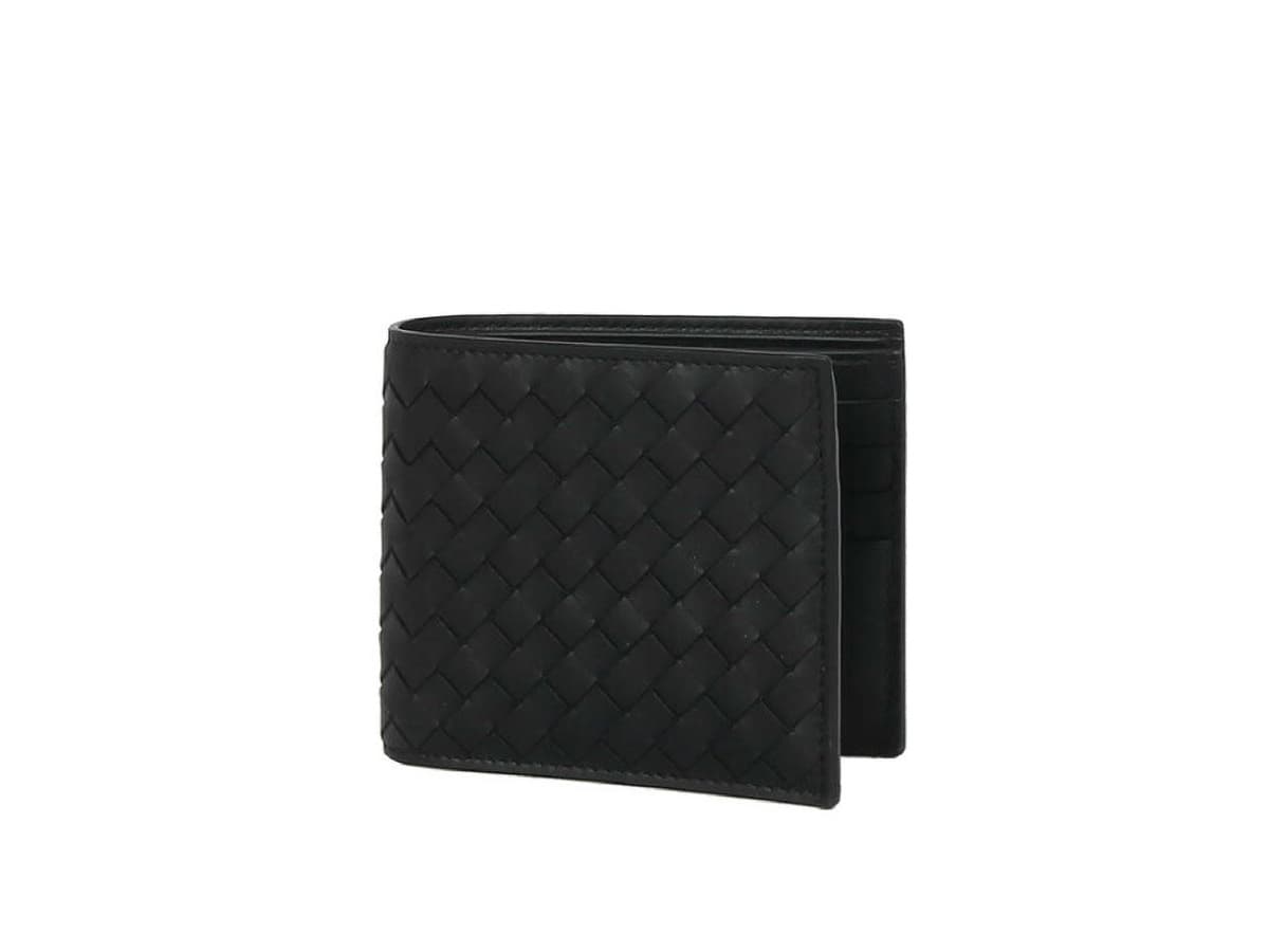 BOTTEGA VENETA INTRECCIATO WALLET BLACK