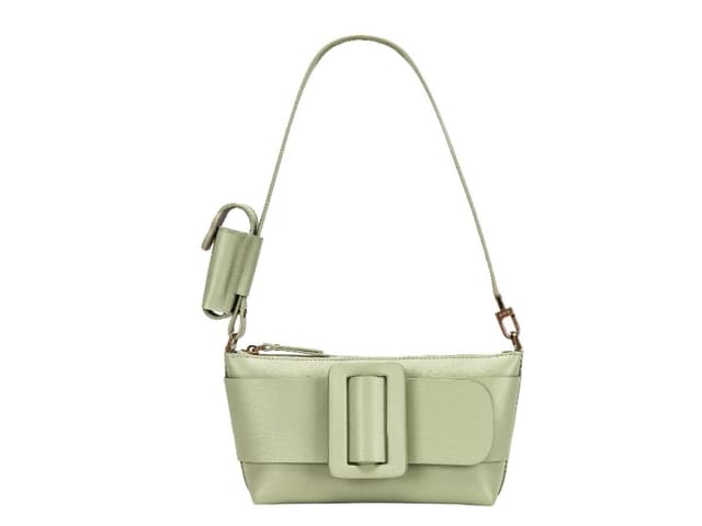 Boyy Boyy Buckle Pouchette Shoulder Bag In Calfskin Leather With Gold-Tone Metal Hardware Pistachio - view 1